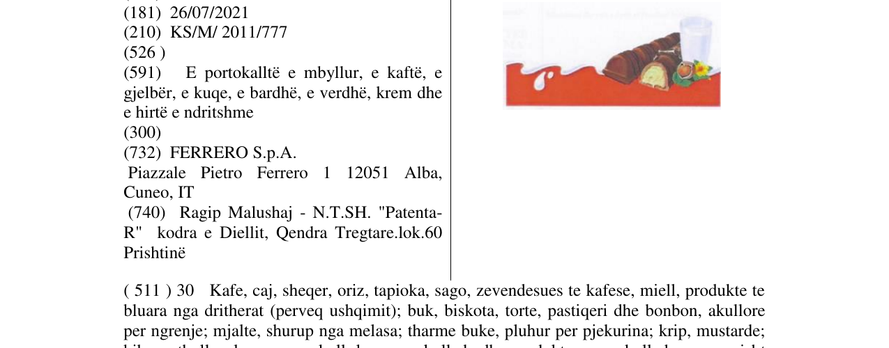 Zëri i markës SNACKS DEVICE në buletin