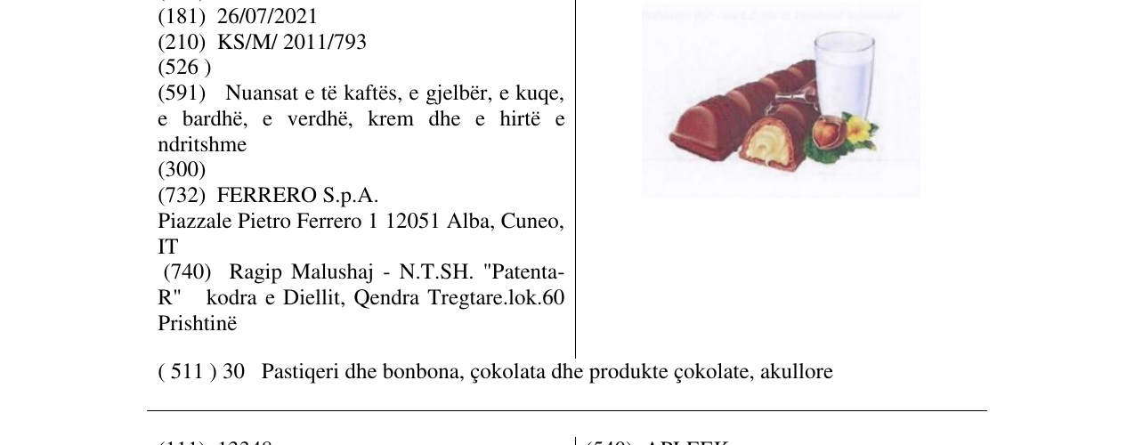 Zëri i markës SNACKS DEVICE në buletin