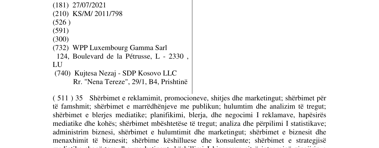 Zëri i markës YOUNG & RUBICAM në buletin