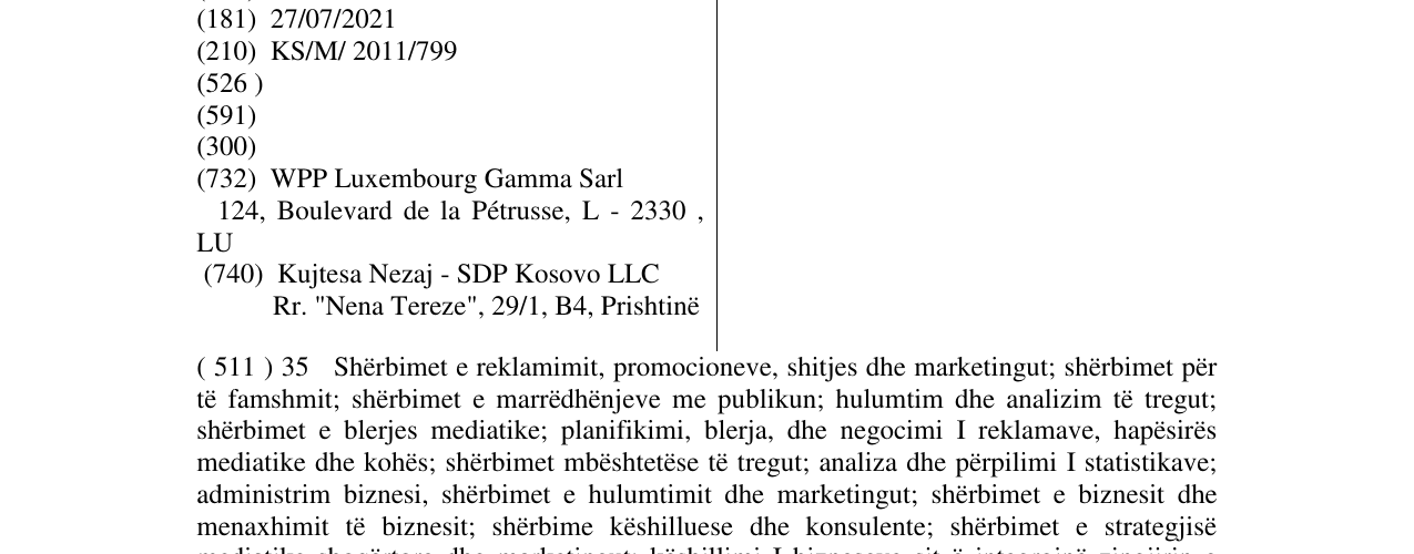 Zëri i markës WUNDERMAN në buletin