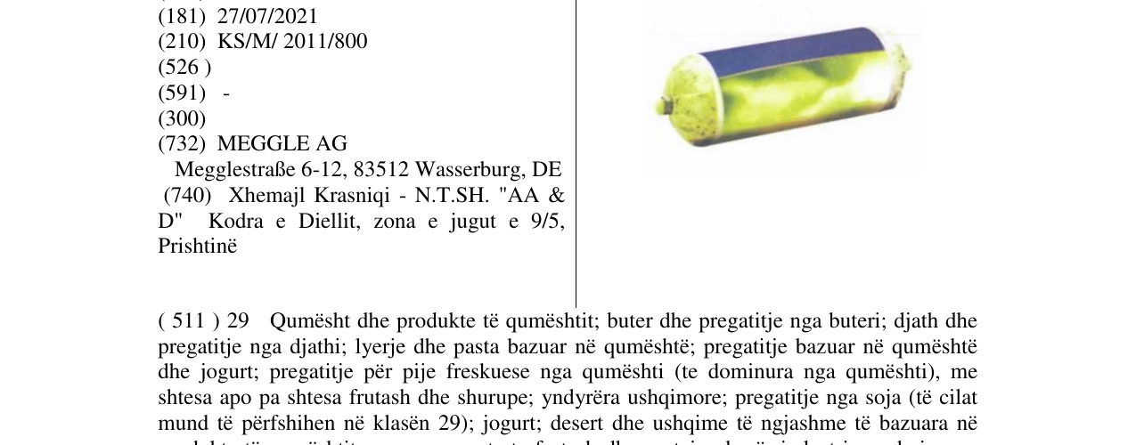 Zëri i markës Markë figurative në buletin