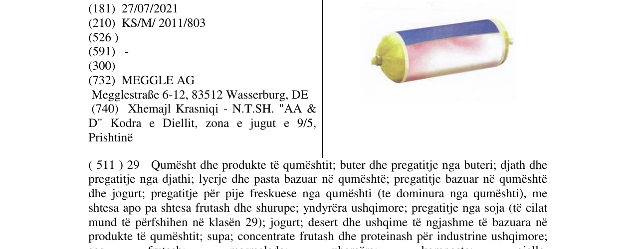Zëri i markës Markë figurative në buletin