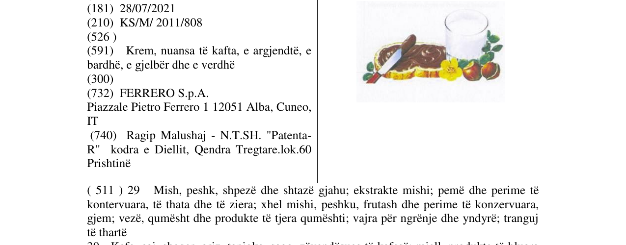 Zëri i markës Markë figurative në buletin