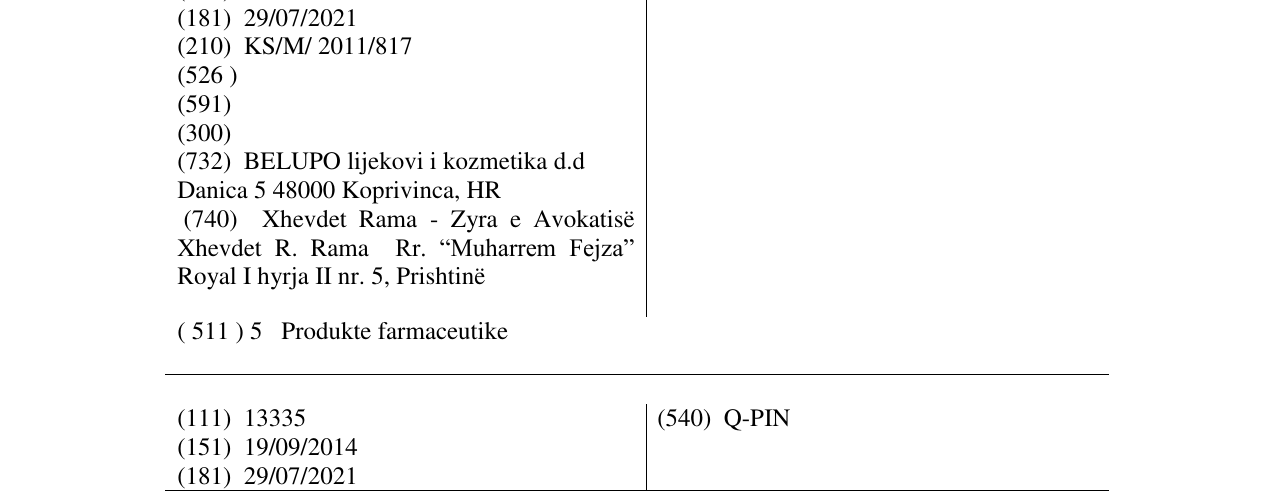 Zëri i markës CITRAM në buletin