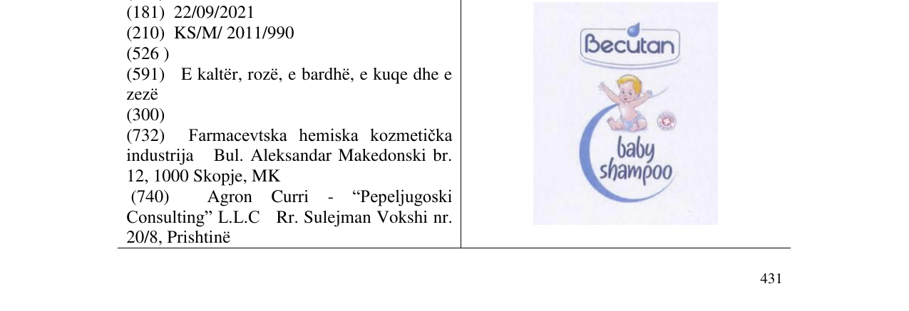 Zëri i markës Becutan në buletin