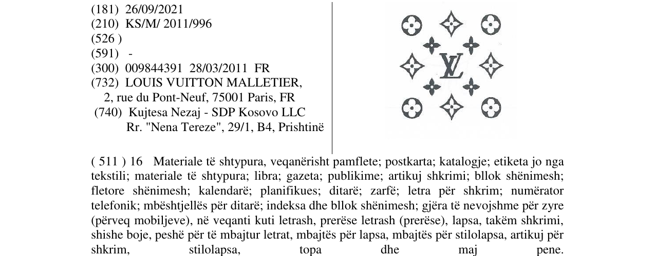 Zëri i markës Markë figurative në buletin