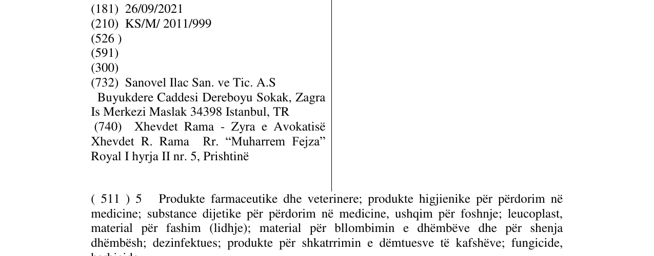 Zëri i markës zendor - sanovel në buletin