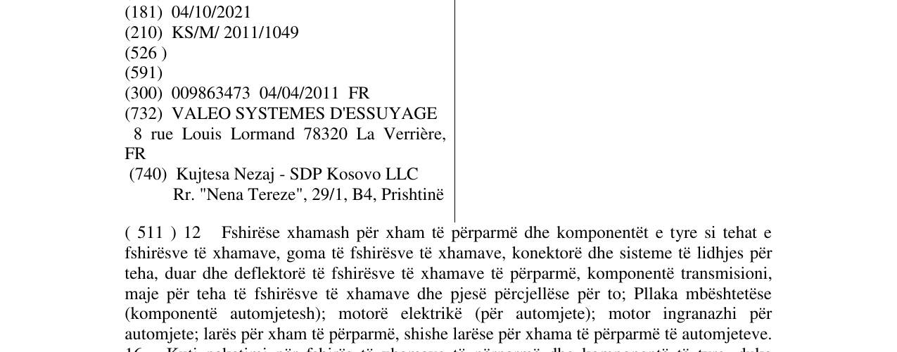 Zëri i markës VISIONEXT në buletin