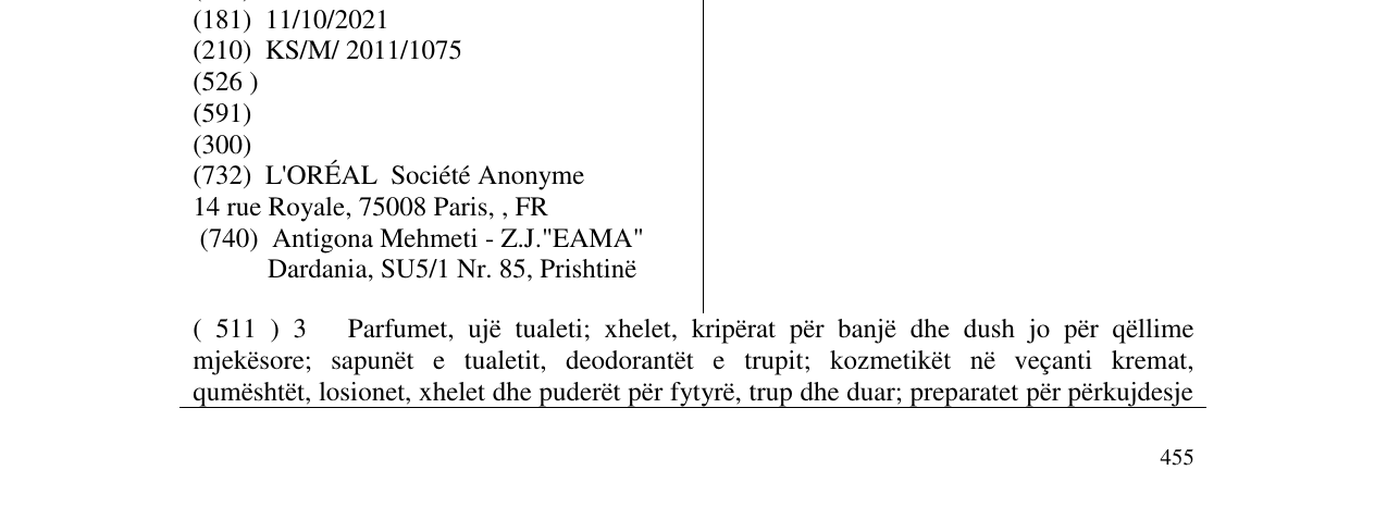 Zëri i markës IDEALIA në buletin