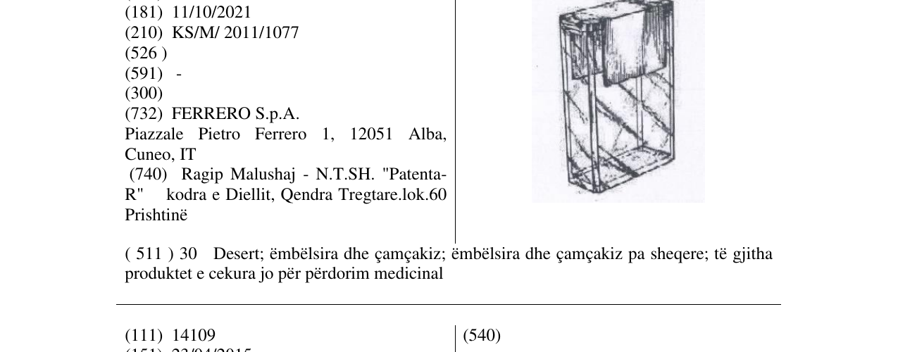 Zëri i markës Markë figurative në buletin