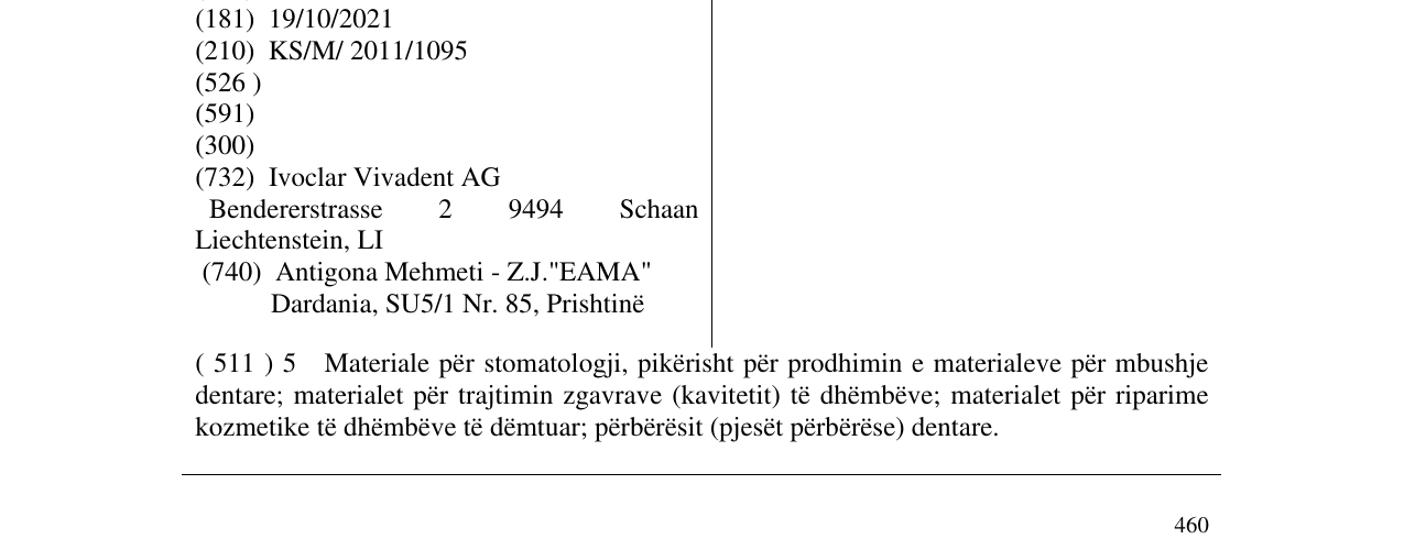 Zëri i markës EVETRIC në buletin