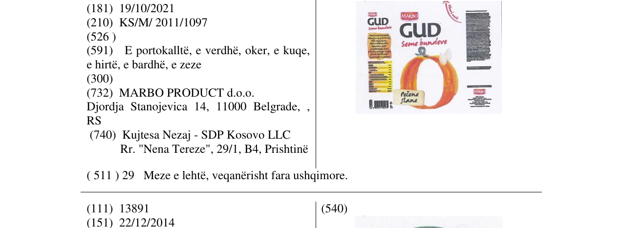 Zëri i markës GUD në buletin