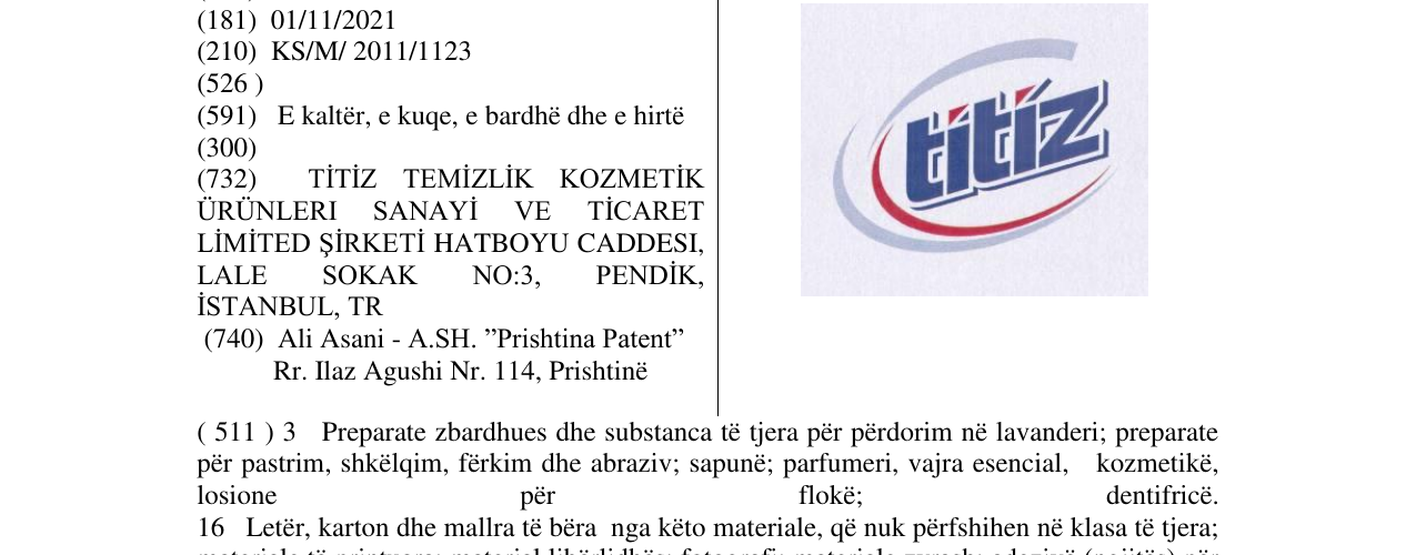 Zëri i markës titiz në buletin