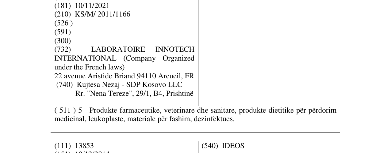 Zëri i markës INNOTECH në buletin