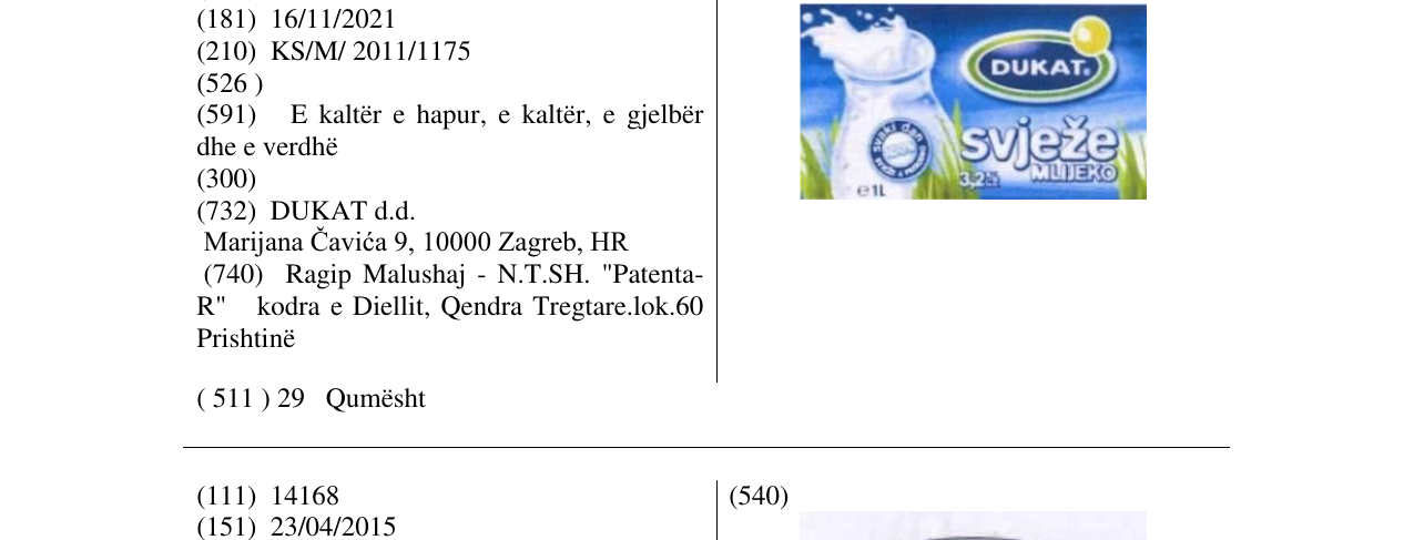 Zëri i markës svježe në buletin