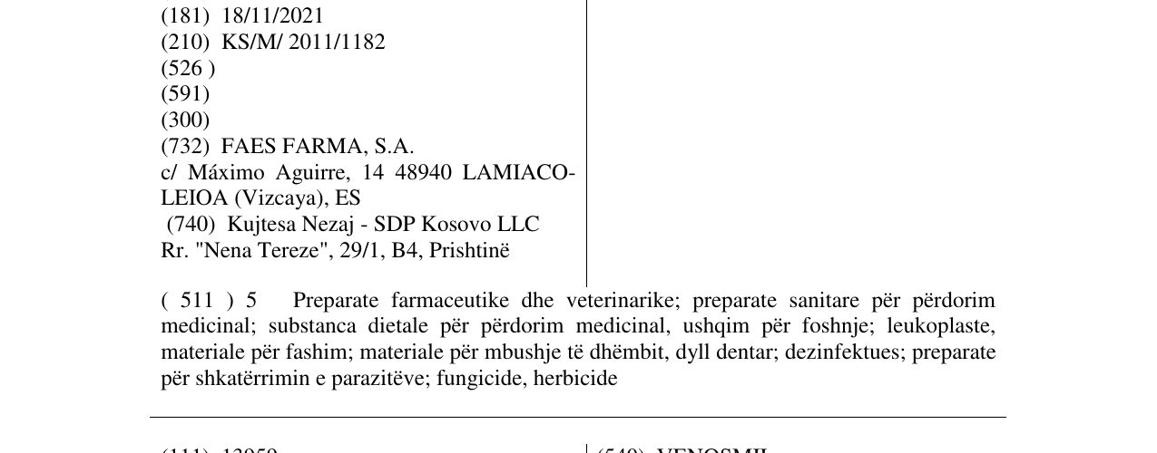 Zëri i markës DYNAMOGEN në buletin