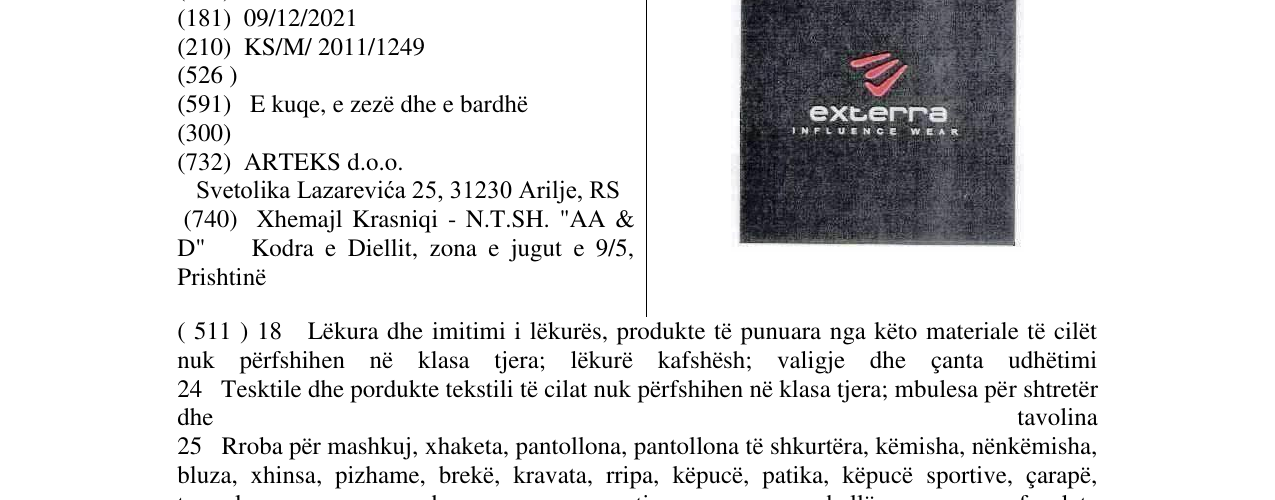 Zëri i markës exterra në buletin