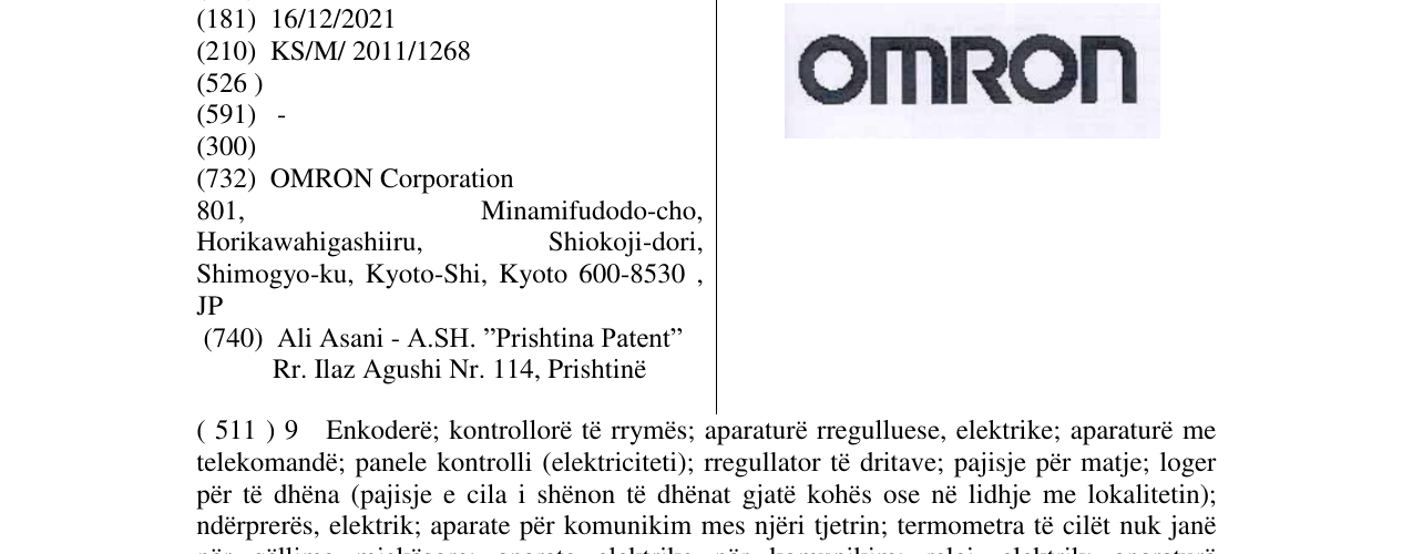 Zëri i markës omron në buletin