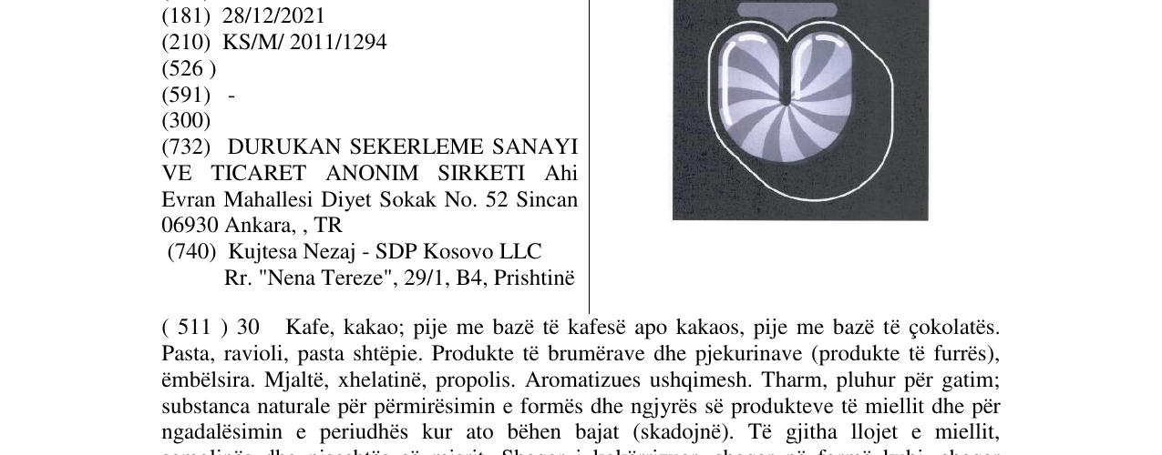 Zëri i markës Markë figurative në buletin