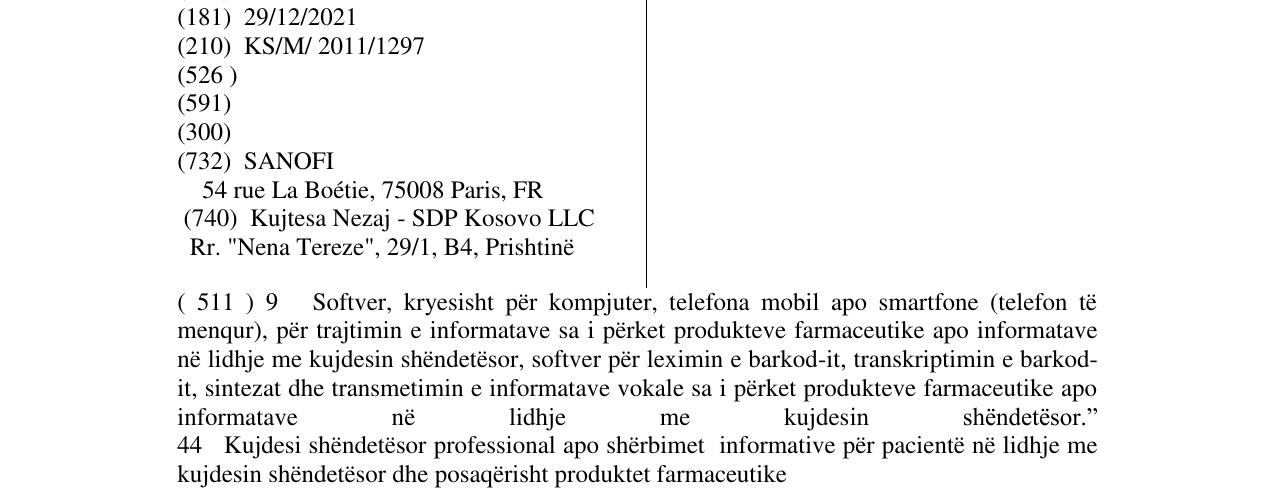 Zëri i markës NOTIRIS në buletin