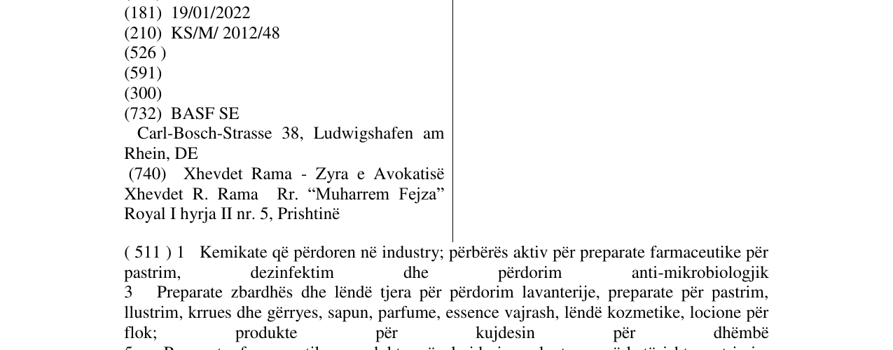 Zëri i markës IRGACARE në buletin