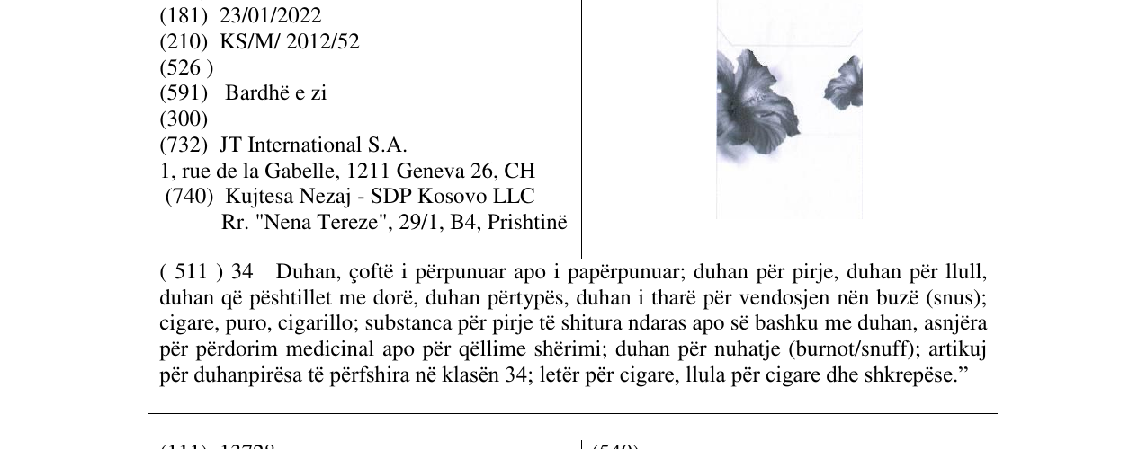 Zëri i markës Markë figurative në buletin