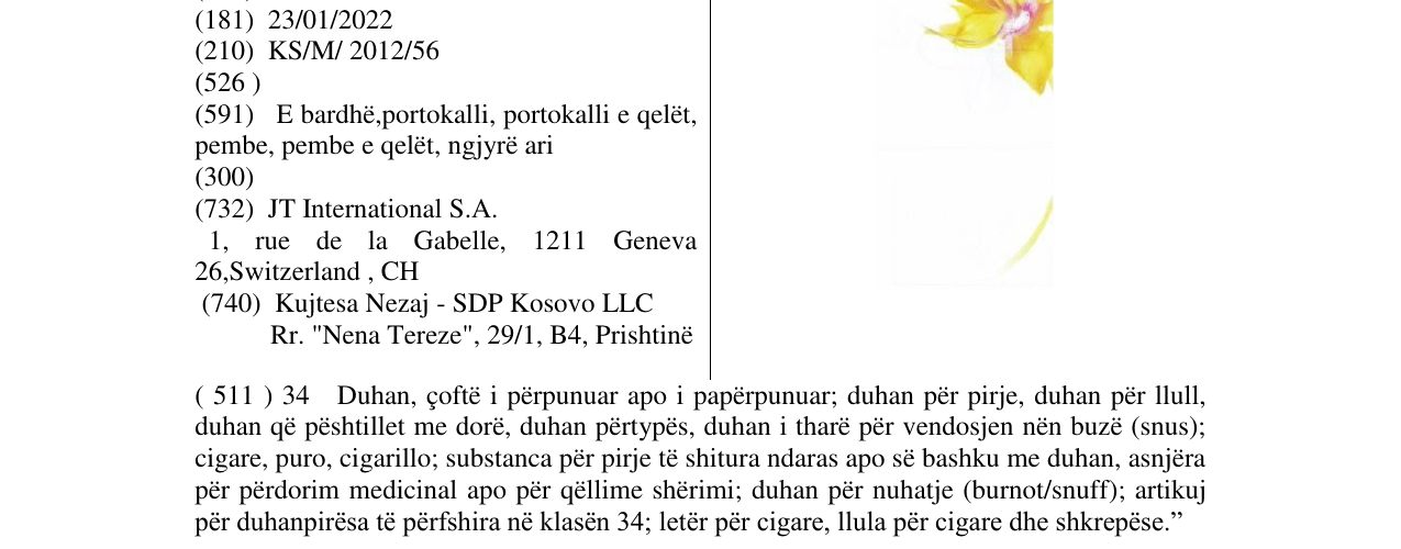 Zëri i markës Markë figurative në buletin