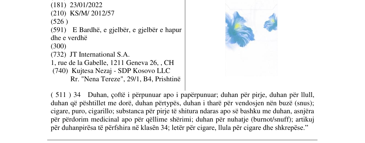 Zëri i markës Markë figurative në buletin