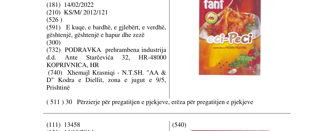 Zëri i markës fant eci-Peci në buletin