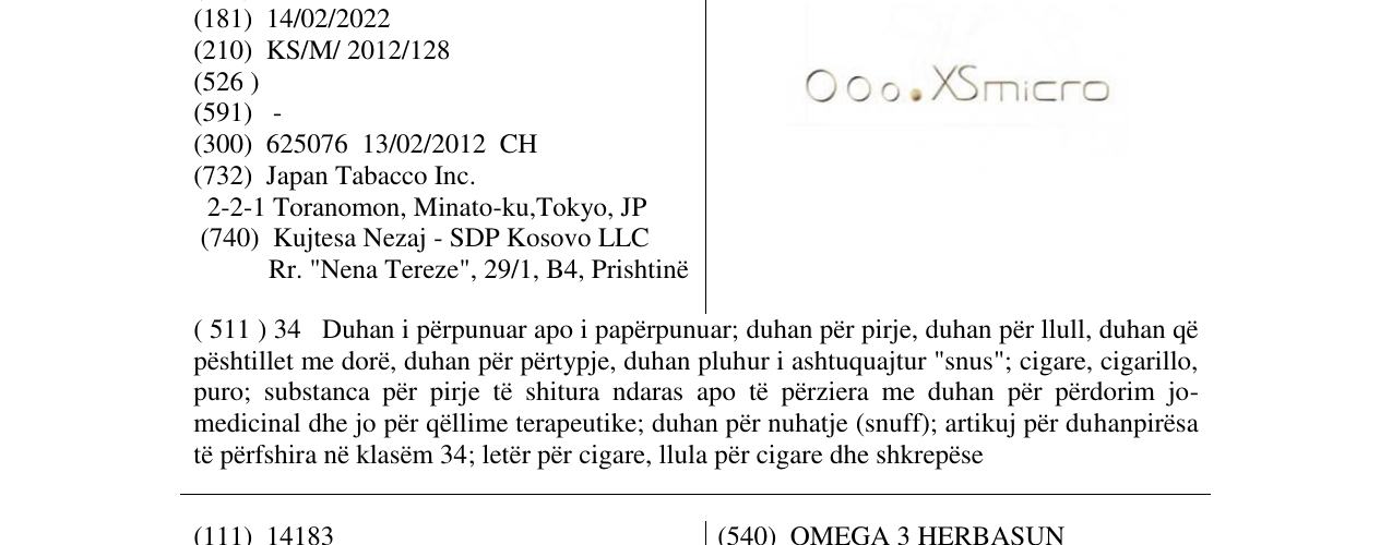 Zëri i markës O o o . XSmicro në buletin