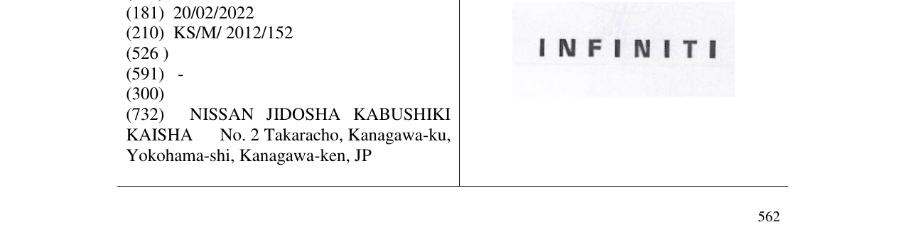 Zëri i markës I N F I N I T I në buletin