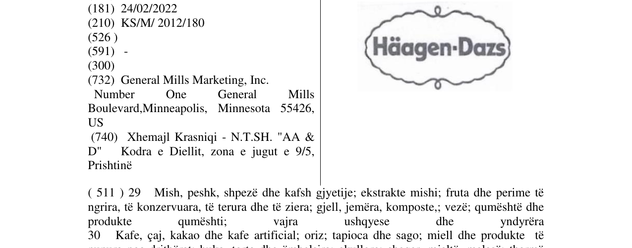 Zëri i markës Markë figurative në buletin