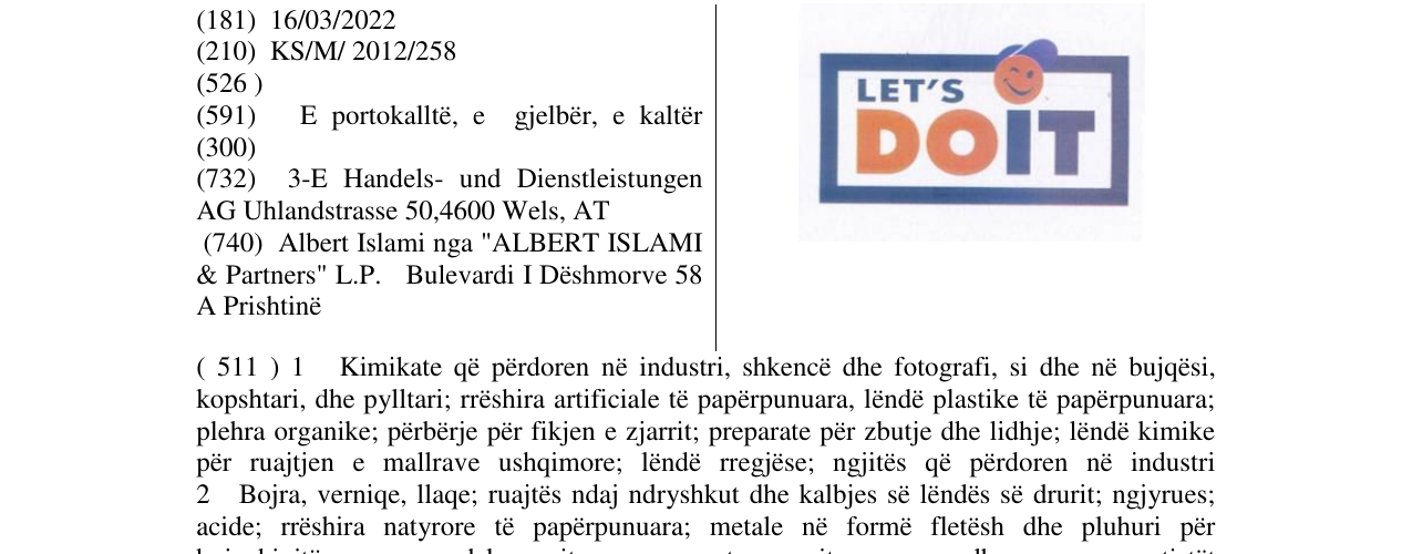 Zëri i markës LET'S DOIT në buletin