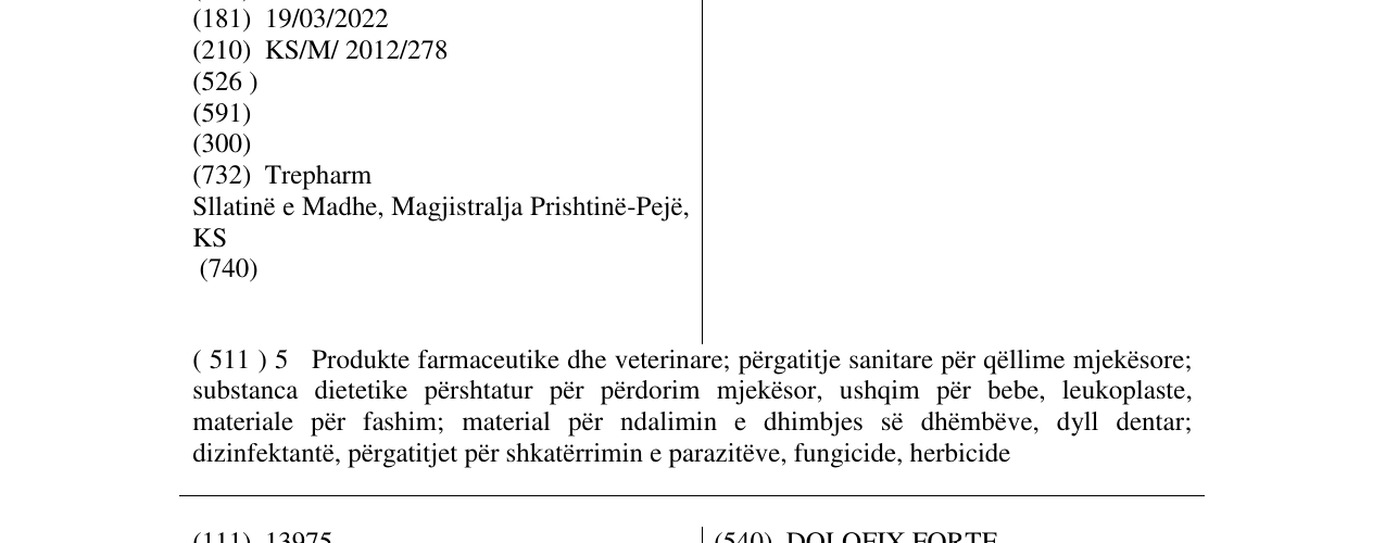 Zëri i markës DOLOFIX GRIP në buletin