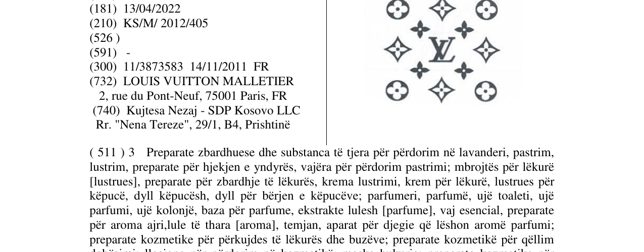 Zëri i markës L V në buletin