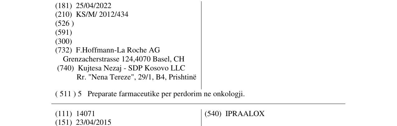 Zëri i markës PERJETA në buletin