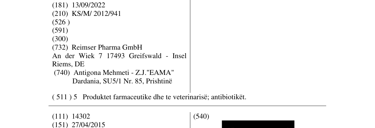 Zëri i markës ENTEROCAPS në buletin