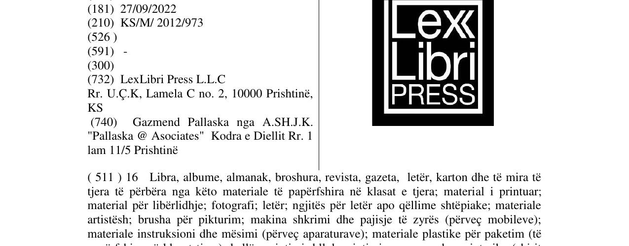 Zëri i markës LexLibri PRESS në buletin