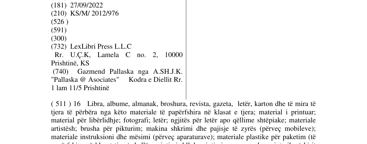 Zëri i markës LexLegis në buletin
