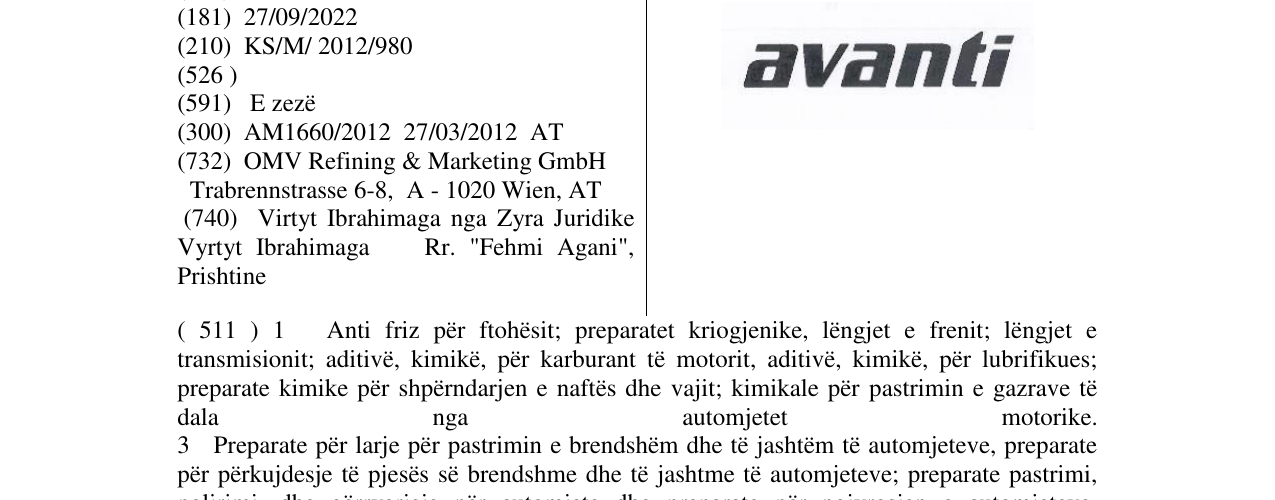 Zëri i markës avanti në buletin
