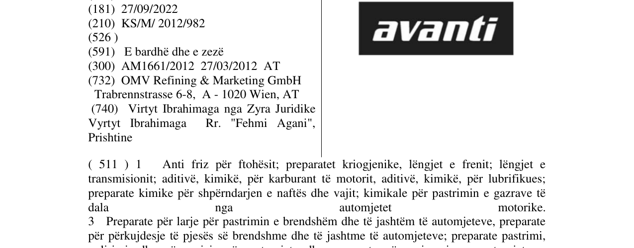 Zëri i markës avanti në buletin