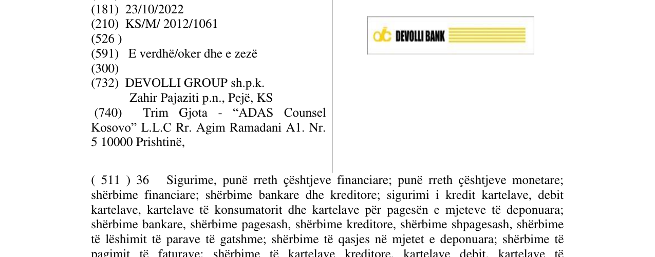 Zëri i markës Markë figurative në buletin