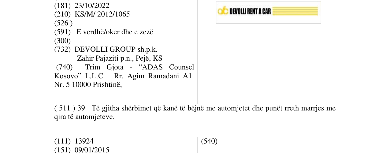 Zëri i markës Markë figurative në buletin