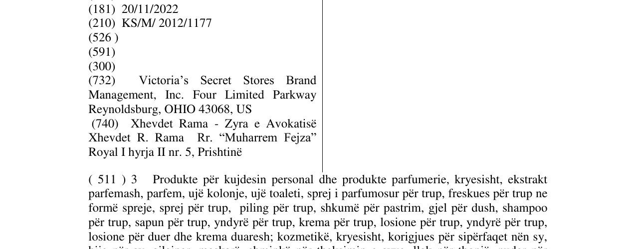 Zëri i markës LOVE PINK në buletin