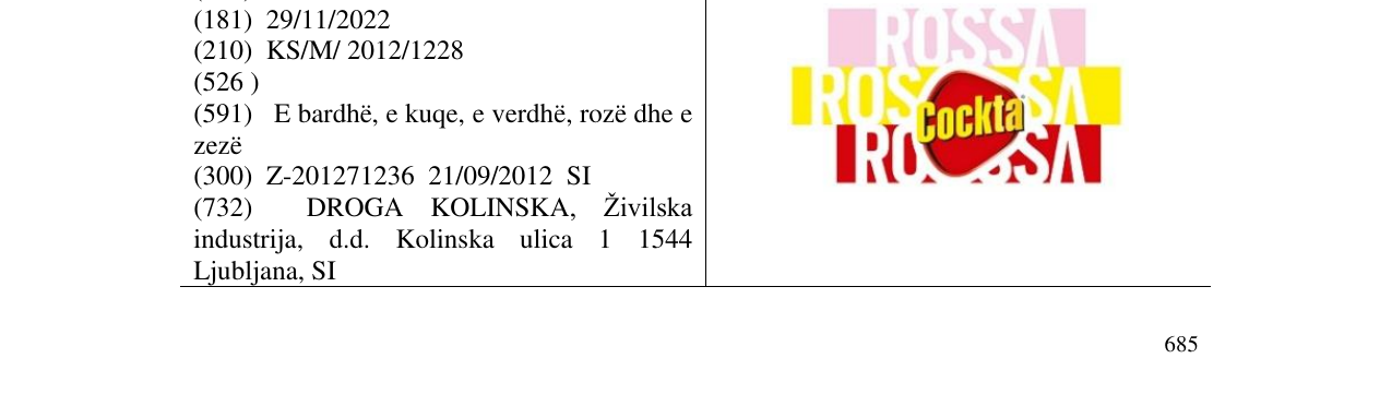 Zëri i markës Markë figurative në buletin