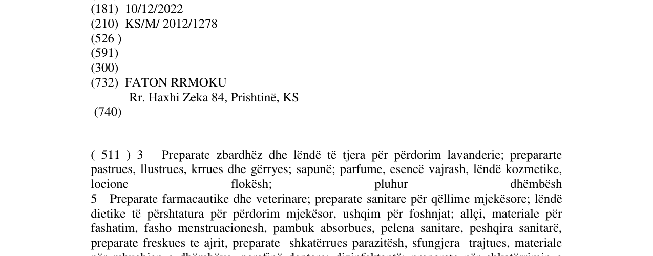 Zëri i markës MAXIMIUM në buletin