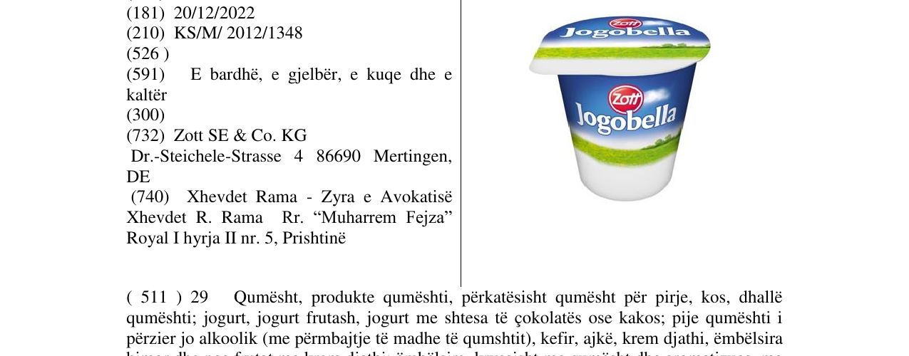 Zëri i markës Jogobella në buletin