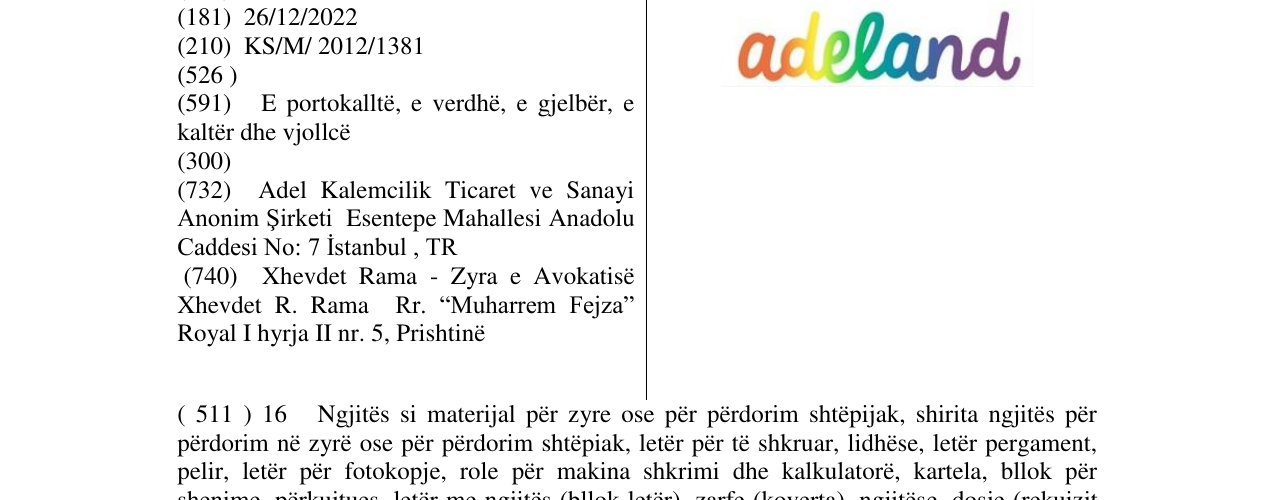 Zëri i markës adeland në buletin