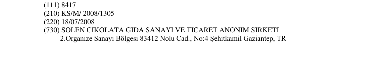 Zëri i markës OZMO -FIG. në buletin