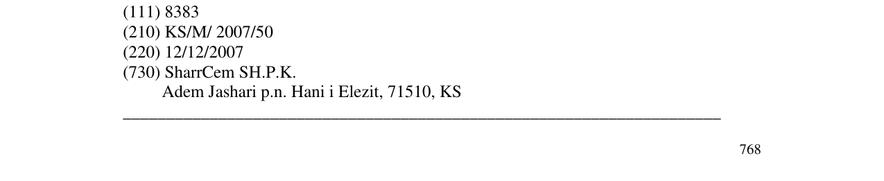 Zëri i markës SHARRCEM në buletin
